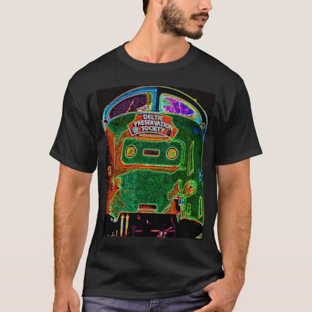 Deltic British Diesel Train - Artistic Rendition T-Shirt (Front)