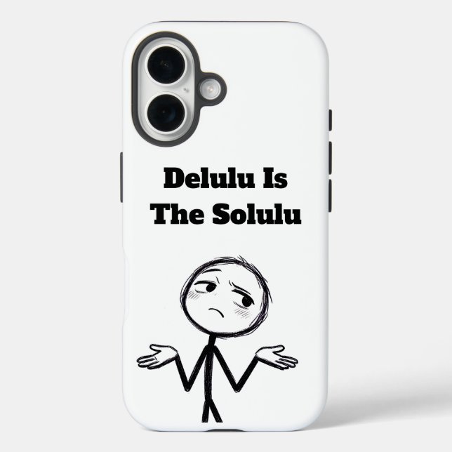 Delulu Is The Solulu Funny Meme Case-Mate iPhone Case (Back)