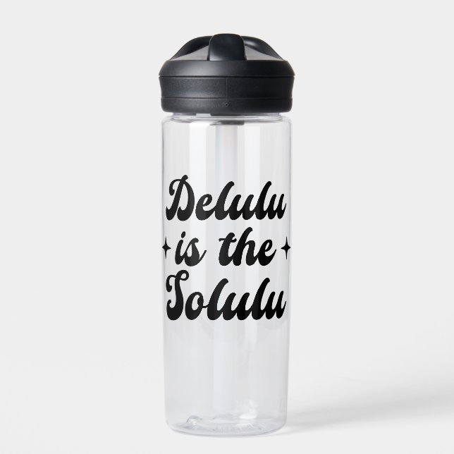 Delulu Is The Solulu Water Bottle (Front)