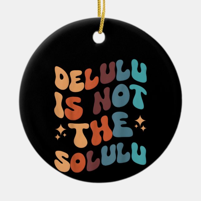Deluluu Makes the World Go Round Ceramic Tree Decoration (Front)