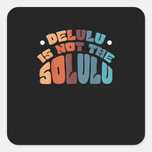 Deluluu Mindset, Real Results Square Sticker (Front)