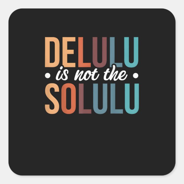 Deluluu Talks, I Listen Square Sticker (Front)