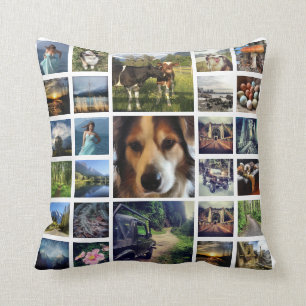 Deluxe 54 Instagram Photos Mega Collage Cushion