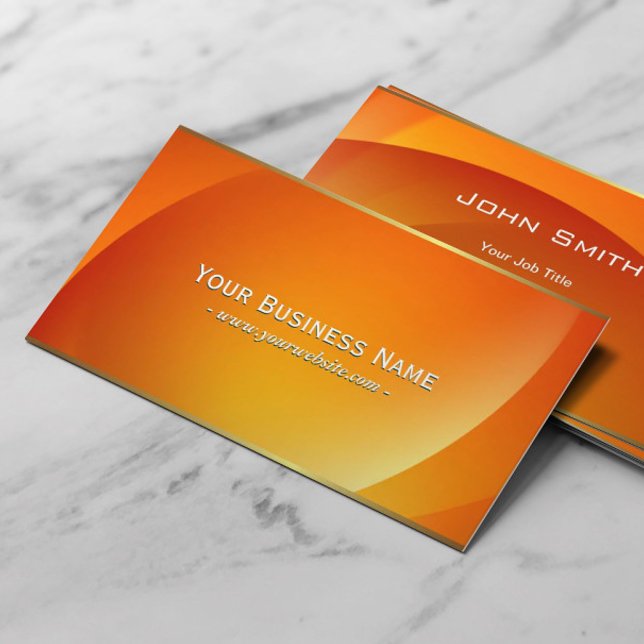 Deluxe Abstract Orange Background Business Card (Creator Uploaded)