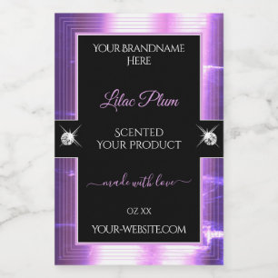 Deluxe Black Lilac Shiny Brilliants Product Label