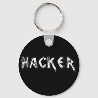 Deluxe Hacker rough font Key Ring