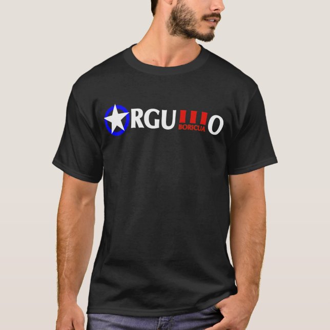 Deluxe Logo Front & Back - Orgullo Boricua T-Shirt (Front)