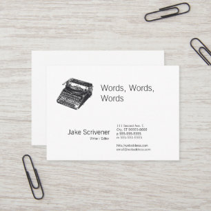 Deluxe Noiseless Retro Typewriter Business Card