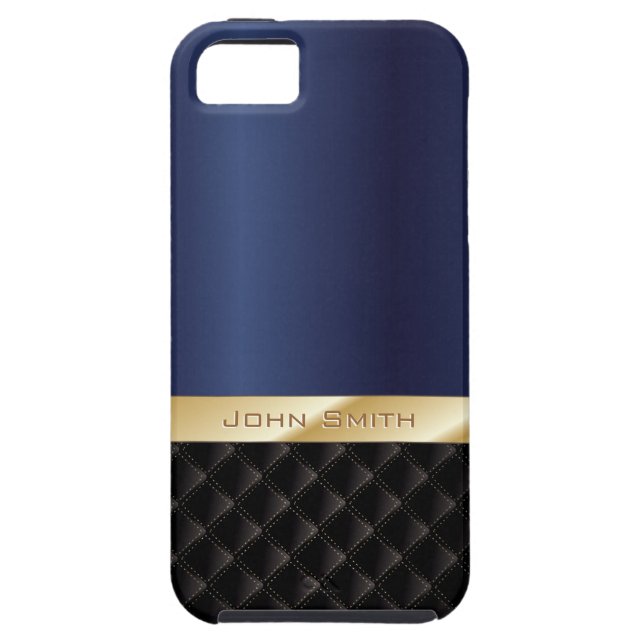 Deluxe Royal Blue w/ Custom Name iPhone 5 Case (Back)