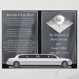 Deluxe Wedding Program (Bi-fold Design)
