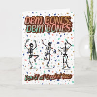 🎉 “Dem Bones” Funny Skeleton Birthday Card 💀🎂