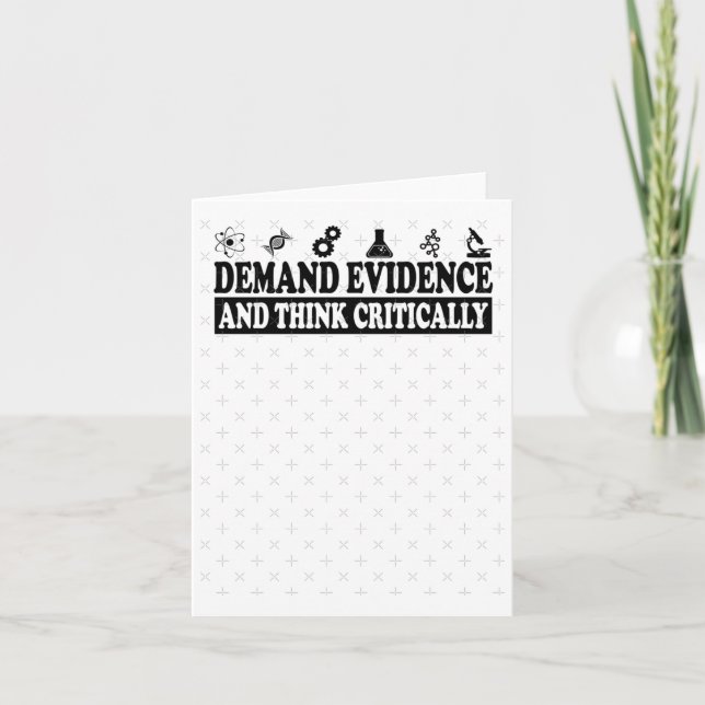 Demand Evidence And Think Critically Sticker  Card (Front)