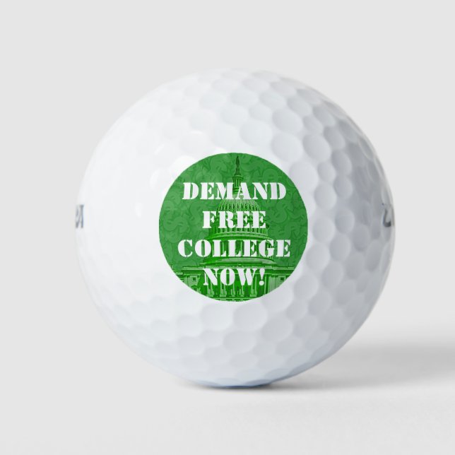 Demand Free College Now Golf Balls (Front)