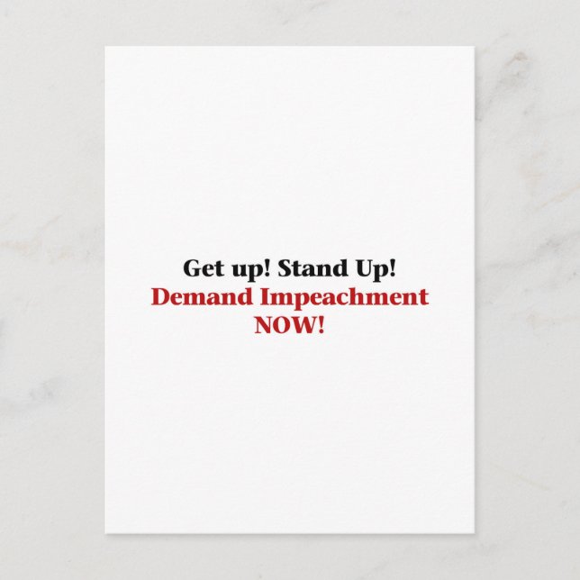 Demand Impeachment Now Postcard (Front)