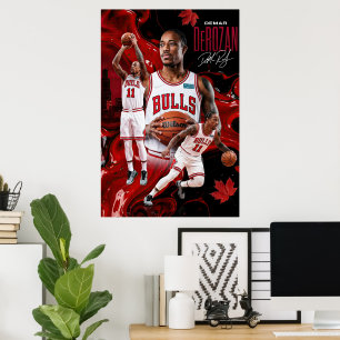 DeMar DeRozan Chicago Bulls Dynamic Poster Art