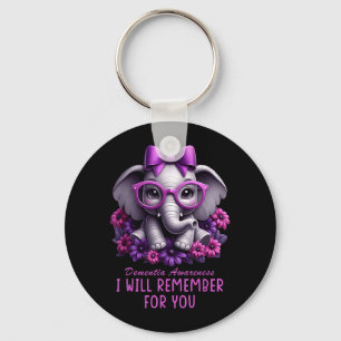 Dementia Awareness Elephant Will Remember For Key Ring
