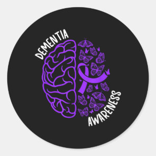 Dementia Awareness Month Dementia Warrior Classic Round Sticker