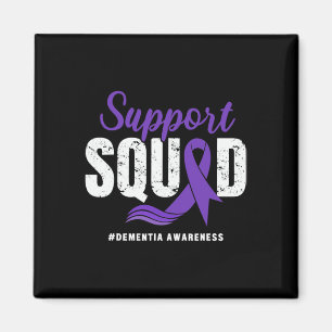 Dementia Awareness Support Squad Wear Purple Aware Magnet