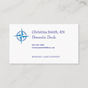 Dementia Doula Memory Care Helper Business Card