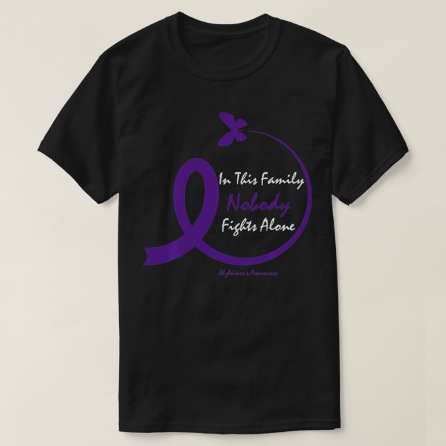 Dementia Gifts Mum Dad Grandma Purple Alzheimers A T-Shirt (Design Front)