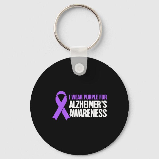 Dementia Heimer Disease Awareness 3  Key Ring (Front)
