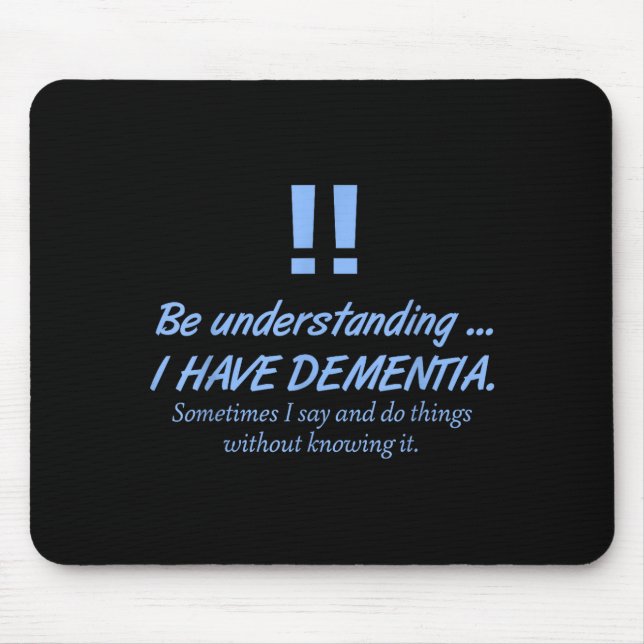 Dementia Heimer Warrior Patients Brain Disorder Vi Mouse Pad (Front)