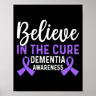 Dementia Heimerheimers Awareness Memory Loss Purpl Poster