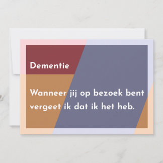 Dementia Thank You Card