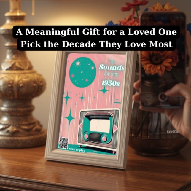 Dementia Thinking of You Card with 1950s Music QR (Creator Uploaded)