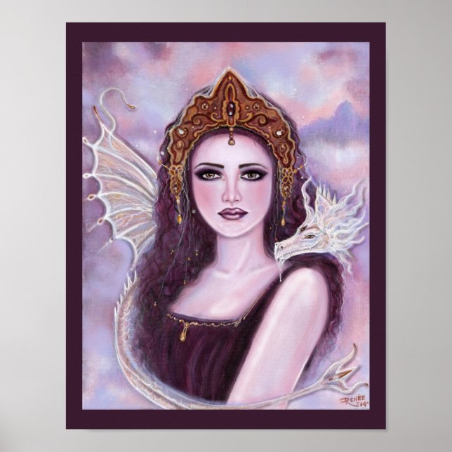 Demeter goddess with serpent by Renee Lavoie  Poster (Front)
