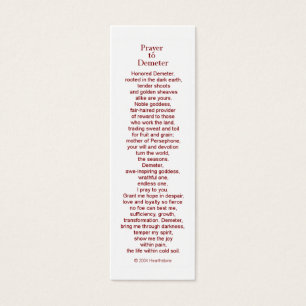 Demeter Prayer Card