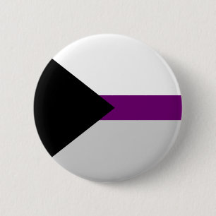 Demi-sexual flag button. 6 cm round badge