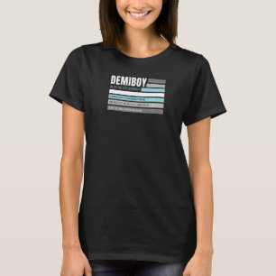 Demiboy Definition Male & Agender Color Flag Pride T-Shirt