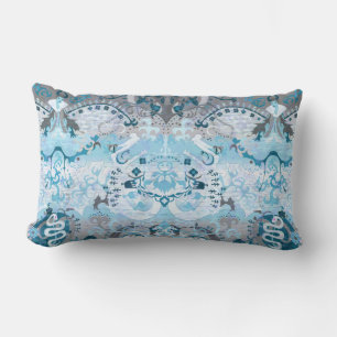 Demiboy Dragon Damask - Stylish Pride Flag Colours Lumbar Cushion