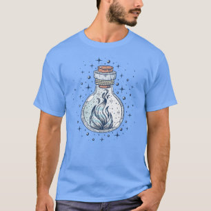 Demiboy Fire Occult Bottle LGBT Pride Flag T-Shirt