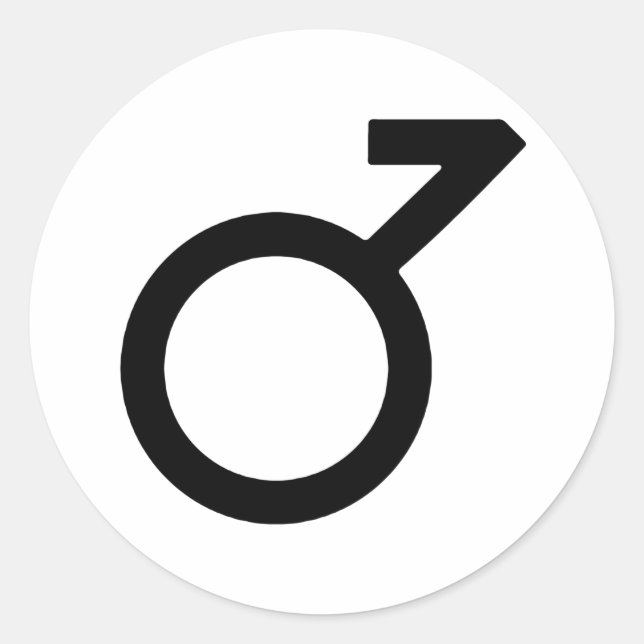 Demiboy Gender Symbol Classic Round Sticker (Front)