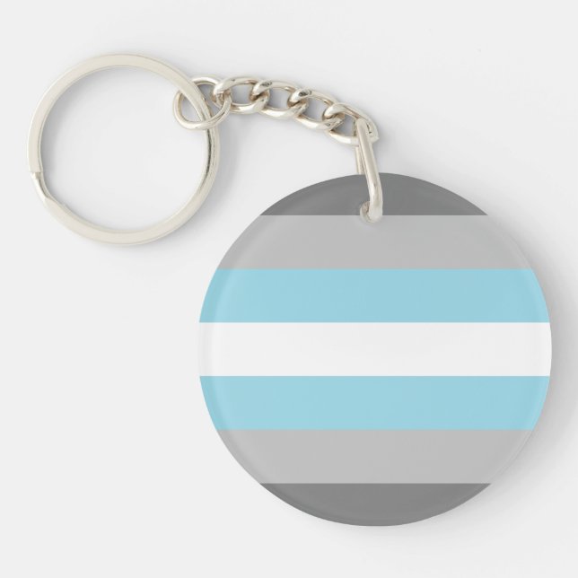 Demiboy Pride Flag Key Ring (Front)