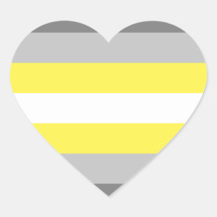 Demigender Pride Flag Heart Sticker