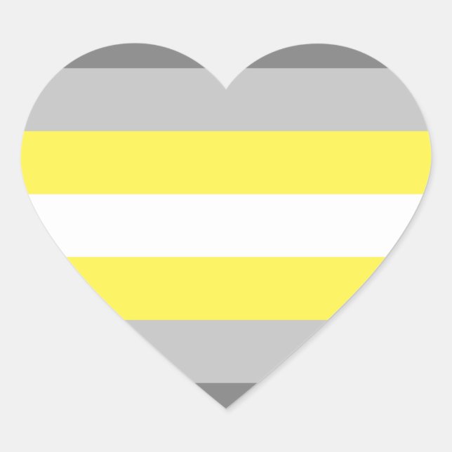 Demigender Pride Heart Sticker (Front)