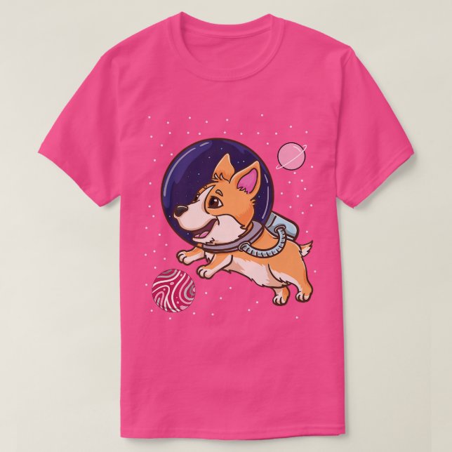 Demigirl Corgi In Space Trans Pride-849 T-Shirt (Design Front)