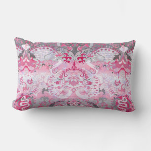 Demigirl Dragon Damask - Stylish Pride Flag Colour Lumbar Cushion