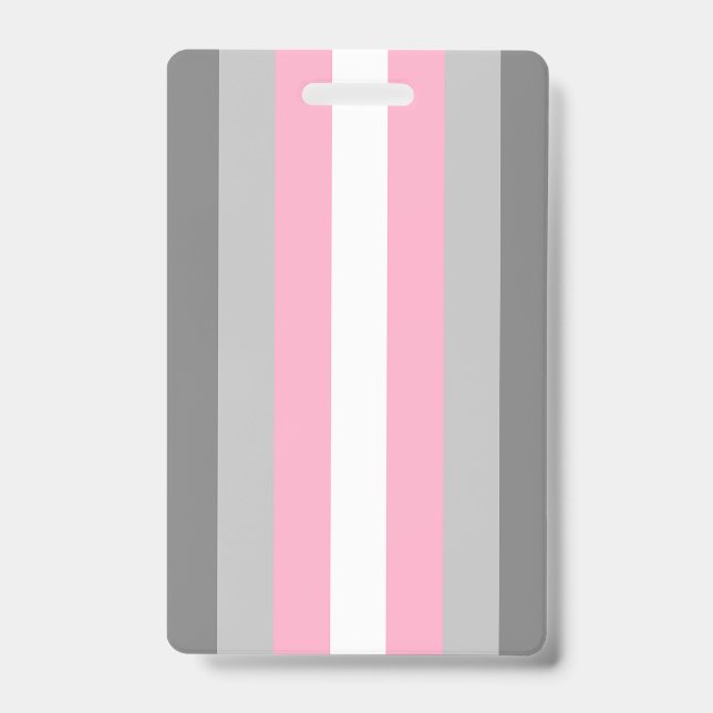 DemiGirl Flag Ausweis ID Badge (Front)
