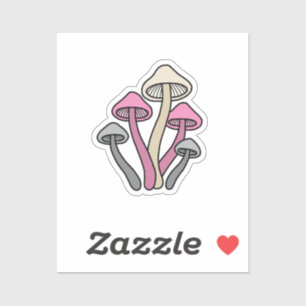 Demigirl Flag Colored Mushrooms