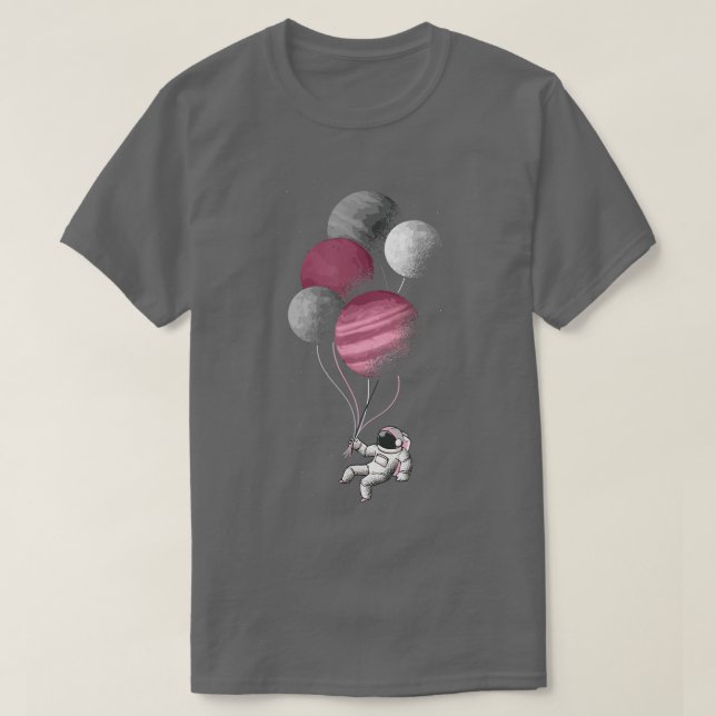 Demigirl Galay Ballon Astronaut Demigirl Pride Dem T-Shirt (Design Front)