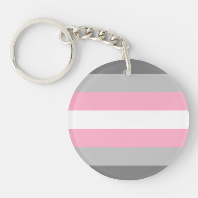 Demigirl Pride Flag Key Ring (Front)