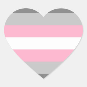 Demigirl Pride Heart Sticker