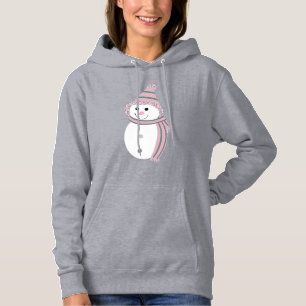 Demigirl Pride Snowman Snowperson Flag Pink Hoodie