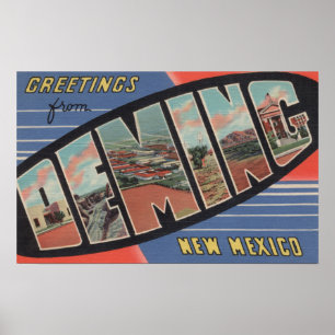 Deming, New Mexico - Large Letter Scenes Poster