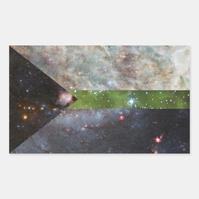 Demiromantic nebula flag stickers (Front)