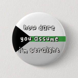 Demiromantic Pride - “How Dare You Assume” - LGBT 6 Cm Round Badge